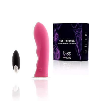 Control Freak Vibrating Strap-On with Remote 5.5 Inch - Hott Love Extreme