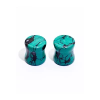 Turquoise-Effect Stone Plugs