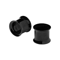 Black Screw Fit Double Flare Titanium Tunnels
