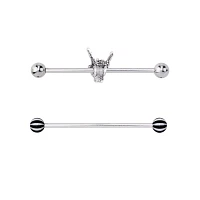Rock On Skeleton Hand Industrial Barbells 2 Pack - 14 Gauge