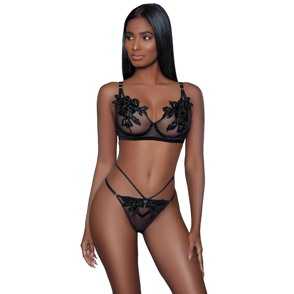 Floral Bra and Panties Set