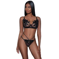 Floral Bra and Panties Set