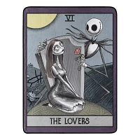 Tarot Card Jack Skellington and Sally Fleece Blanket – The Nightmare Before Christmas