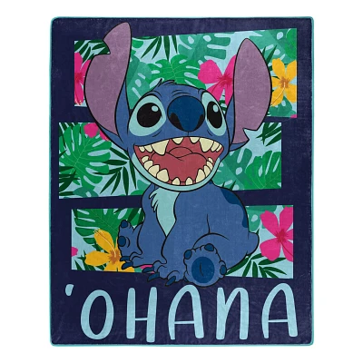 Ohana Stitch Fleece Blanket – Lilo & Stitch
