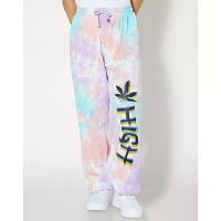 Tie Dye High Weed Leaf Print Sweatpants