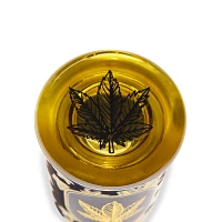 Black and Gold Leaf Stash Jar - 3 oz.