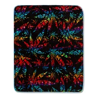 Trippy Leaf Fleece Blanket