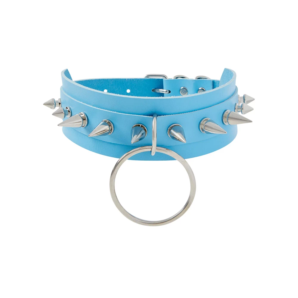 Spiked O-Ring Collar Choker Necklace