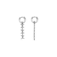 Barbed Wire Huggie Hoop Dangle Earrings - 18 Gauge