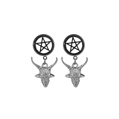 Pentagram and Baphomet Dangle Plugs