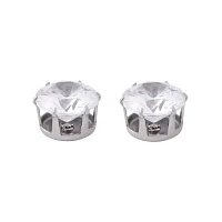 Round CZ Stud Earrings – 20 Gauge