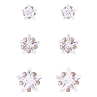 Multi-Pack CZ Titanium Stud Earrings – 3 Pair