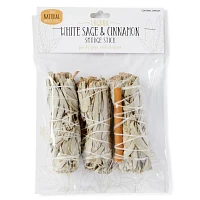 White Sage and Cinnamon Smudge Sticks - 3 Pack