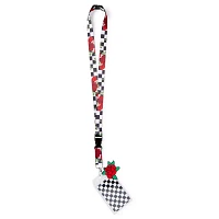 Checkered Rose Lanyard