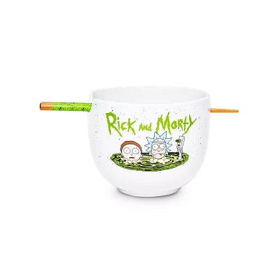 Rick and Morty Bowl with Chopsticks - 20 oz.