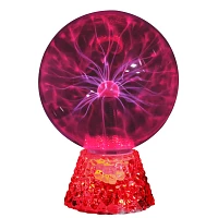 Sound Activated Red Base Plasma Ball - 8 Inch