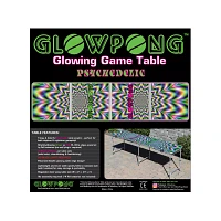 Glowing Psychedelic Beer Pong Table - 8 ft.