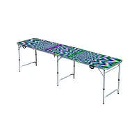 Glowing Psychedelic Beer Pong Table - 8 ft.