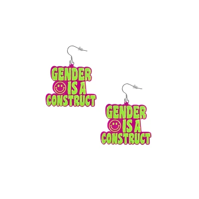 Gender Is A Construct Dangle Earrings