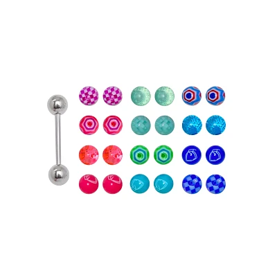 Barbell with Extra Balls 24 Pack - 14 Gauge