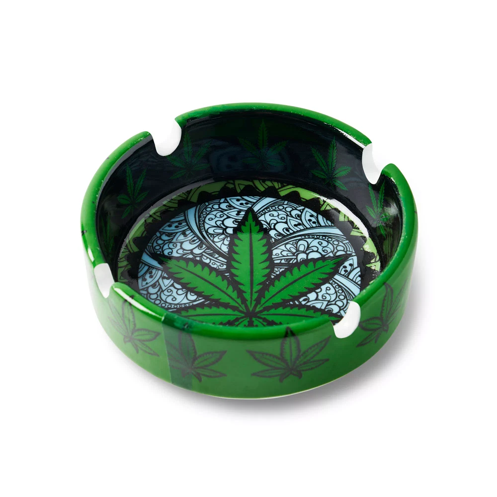 Green Weed Leaf Ashtray