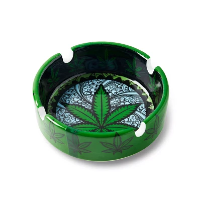 Green Weed Leaf Ashtray