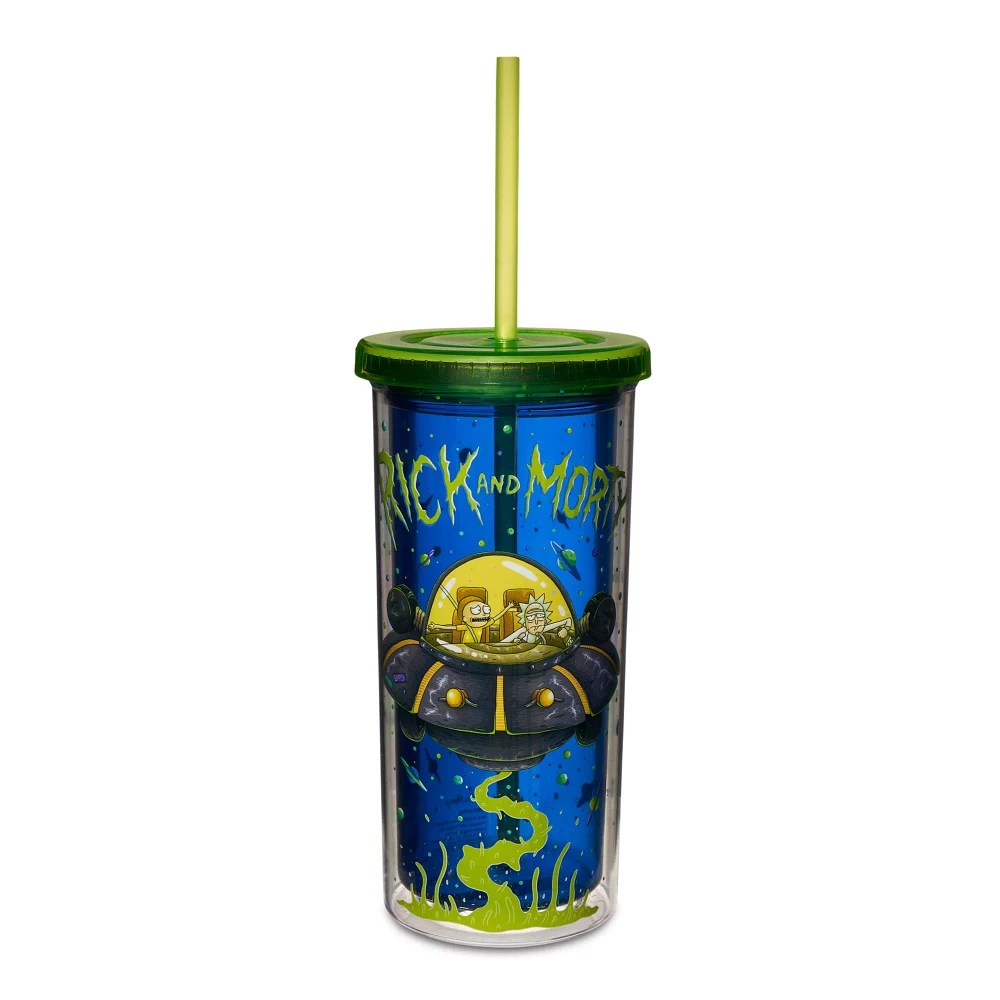 Spaceship Rick and Morty Cup with Straw - 29 oz.