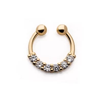 CZ Goldplated Fake Septum Ring