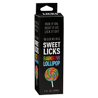 Warming Rainbow Lollipop Flavored Glide 2 oz. - Sweet Licks