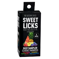 Warming Fruit Flavored Glide Sweet Licks 4 Pack - 1 oz.