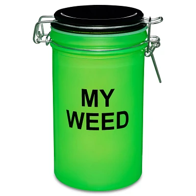 Neon Green My Weed Stash Jar - 16 oz.