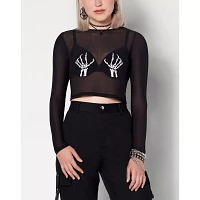 Skeleton Mesh Crop Top