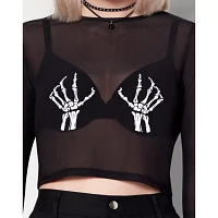 Skeleton Mesh Crop Top