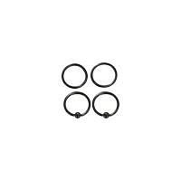 Multi-Pack Black Captive Rings - 2 Pair