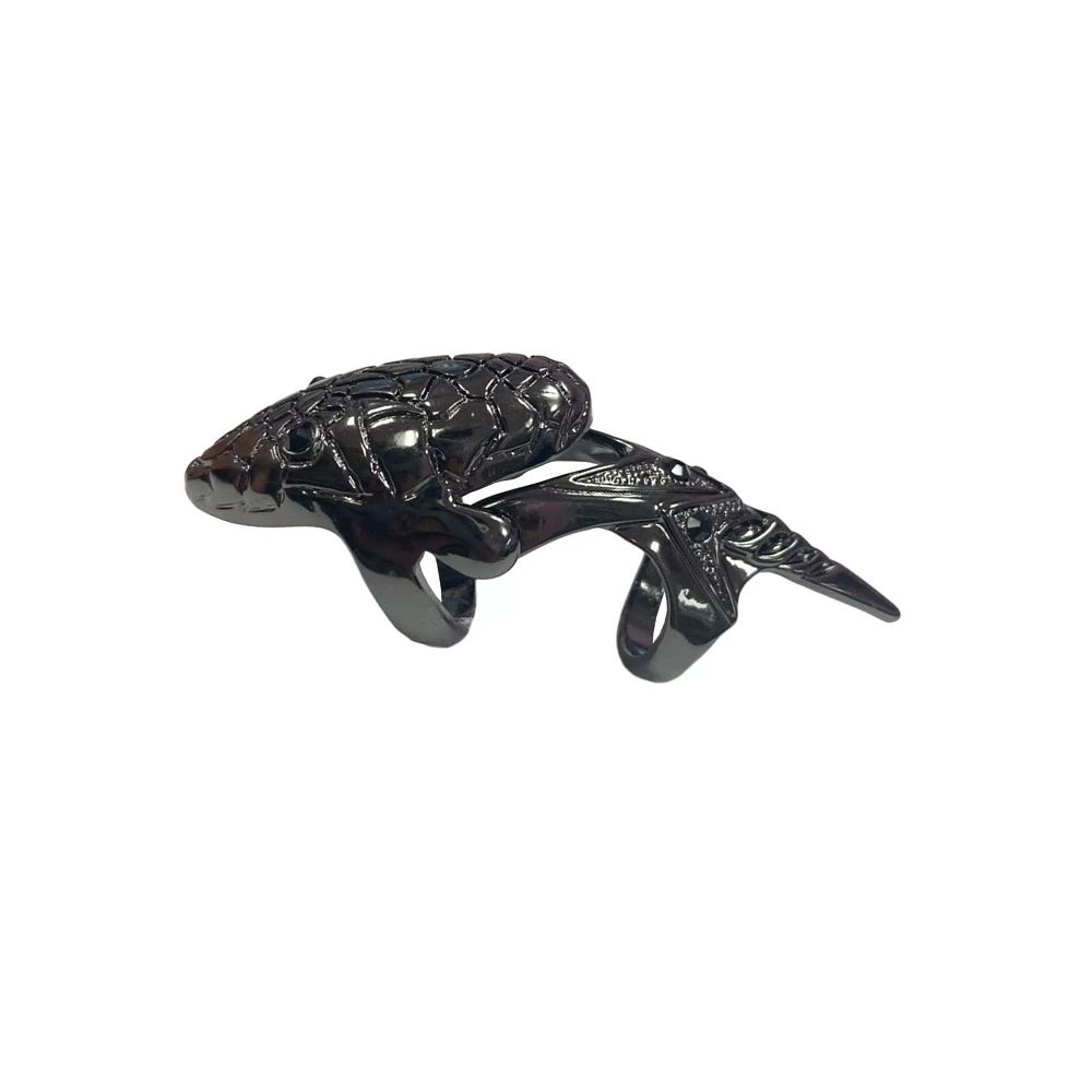 Silvertone Snake Finger Armor