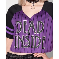 Dead Inside Crop Top Jersey T Shirt