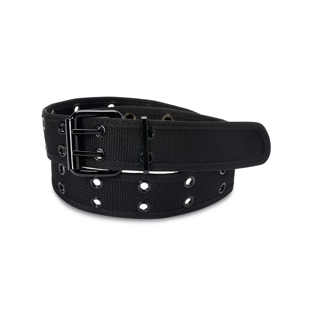 Double Eyelet Black Belt