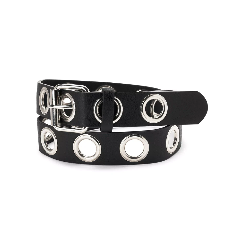 Black Large Eyelet Belt