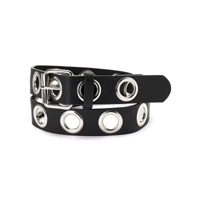 Black Large Eyelet Belt