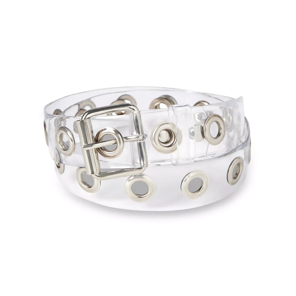 Clear Large Eyelet Belt