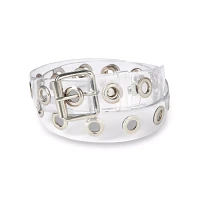 Clear Large Eyelet Belt