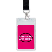 I Kiss Boys and Girls Lanyard