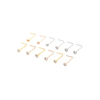 Multi-Pack CZ L-Bend Nose Rings