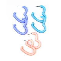 Multi-Pack Pastel Heart Earrings 3 Pair