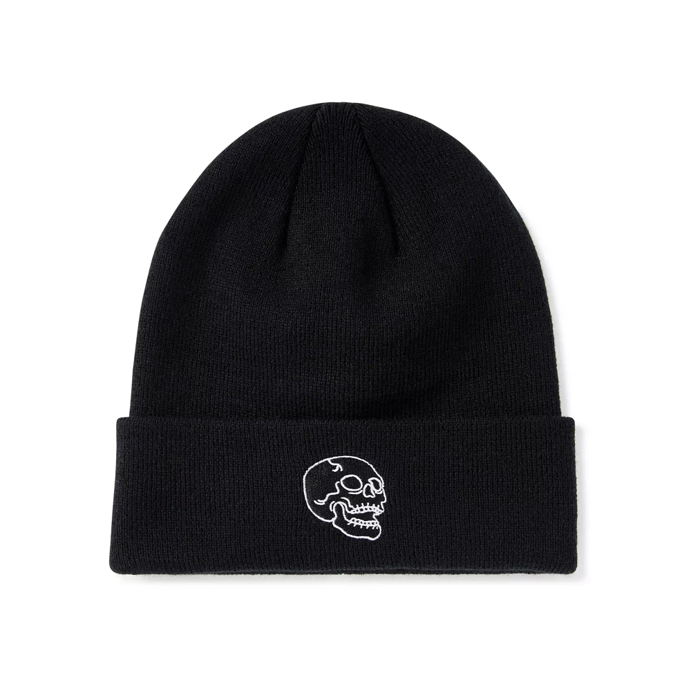 Skull Icon Cuff Beanie Hat