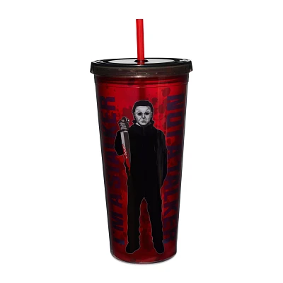 Michael Myers Stalker Cup with Straw 20 oz. - Halloween