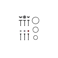 Multi-Pack Red CZ Witchcore Stud & Hoop Nose Rings - 9 Pack