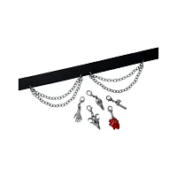 Heart Ax Hand Charm Choker Necklace