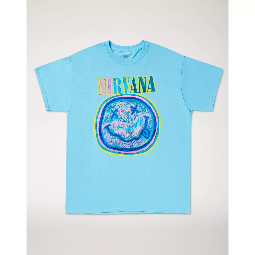 Nevermind Smiley T Shirt - Nirvana