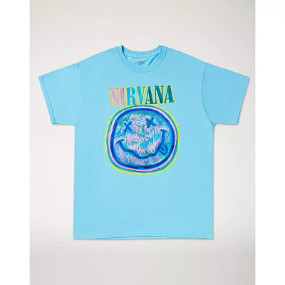 Nevermind Smiley T Shirt - Nirvana